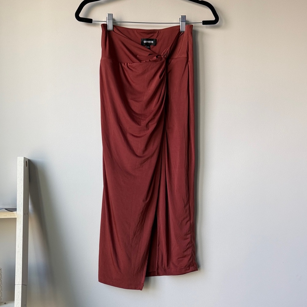 Express Terracotta Pencil Skirt